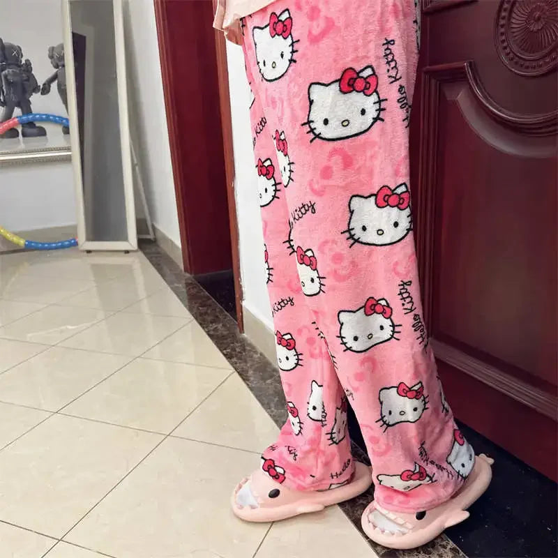 Calça moletom Sanrio Hello Kitty kawaii