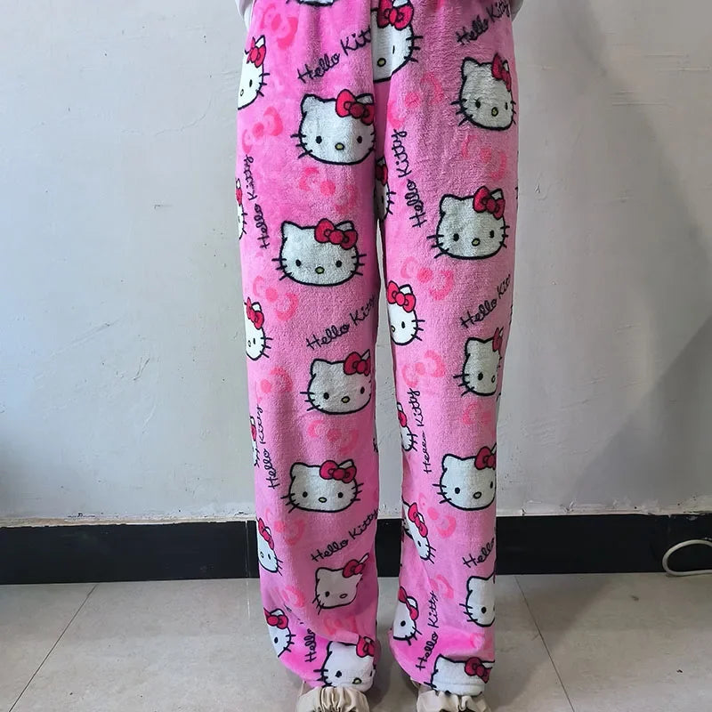 Calça moletom Sanrio Hello Kitty kawaii