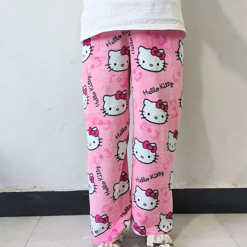 Calça moletom Sanrio Hello Kitty kawaii